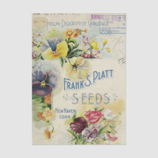 Papier Mousseline Catalogue de graines vintage, 1895, Annuel Descrip