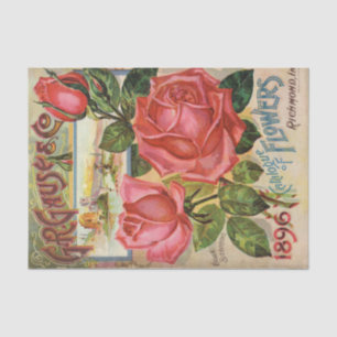 Papier Mousseline Catalogue de graines vintage 1896 G.R. Gause
