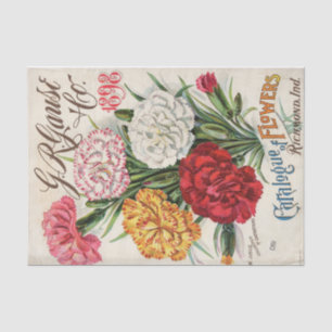 Papier Mousseline Catalogue de graines vintage 1898 G.R. Gause et Ci