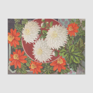 Papier Mousseline Catalogue de graines vintage Chrysanthèmes 