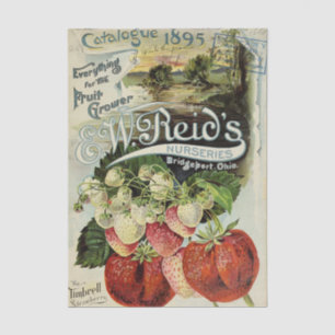 Papier Mousseline Catalogue de graines vintage, pépinières Reid, 189