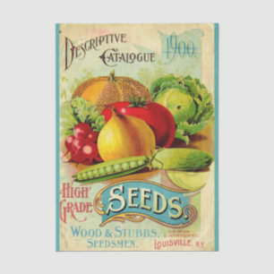 Papier Mousseline Catalogue des semences vintages