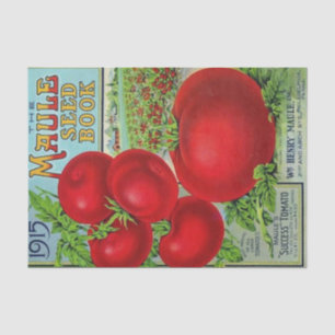 Papier Mousseline Catalogue vintage de semences Maule's 1915, Tomate