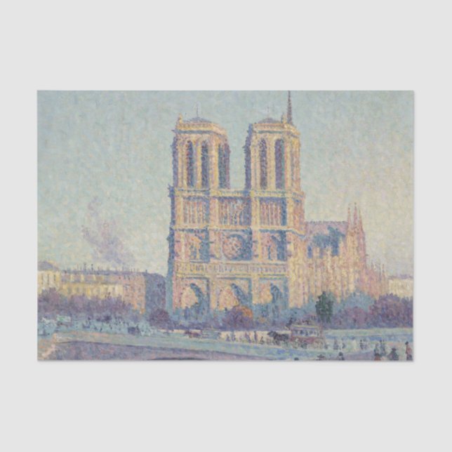 Papier Mousseline Cathédrale Notre-Dame Paris France Peinture classi (Recto)