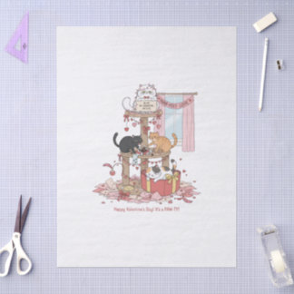 Papier Mousseline Cat's Meow Valentine's Day Tissue Paper