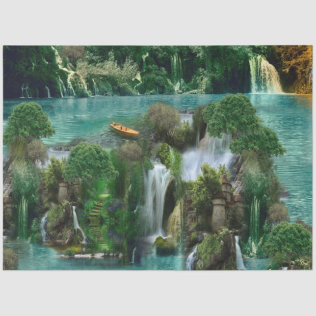 Papier Mousseline Célébration au lac Magical Imaginaire (Recto)