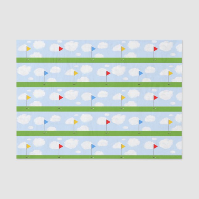 Papier Mousseline Célébration sur le thème du golf (Recto)