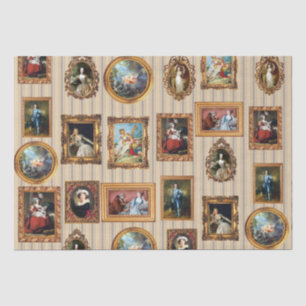 Papier Mousseline Célèbre Rococo Art Découpage Antique encadrée