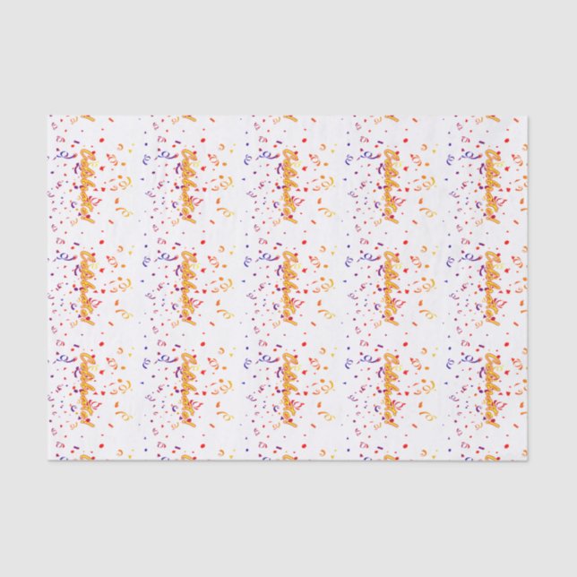 Papier Mousseline Célébrer Confetti (Recto)