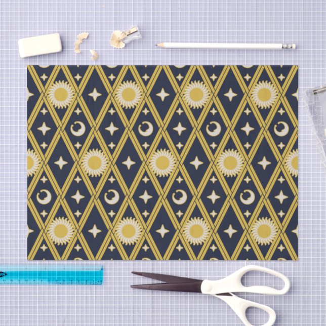 Papier Mousseline Celestial Harlequin Bold (Midnight Hearth) (Artisanat)
