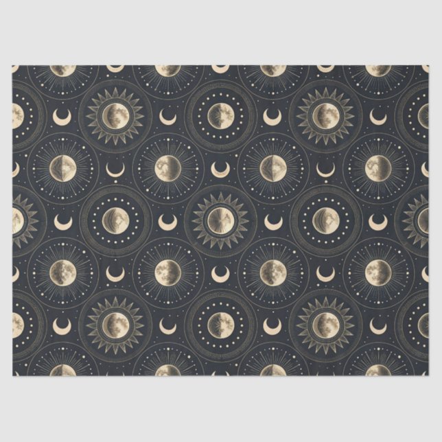 Papier Mousseline Celestial Moon Phase (4) (Recto)