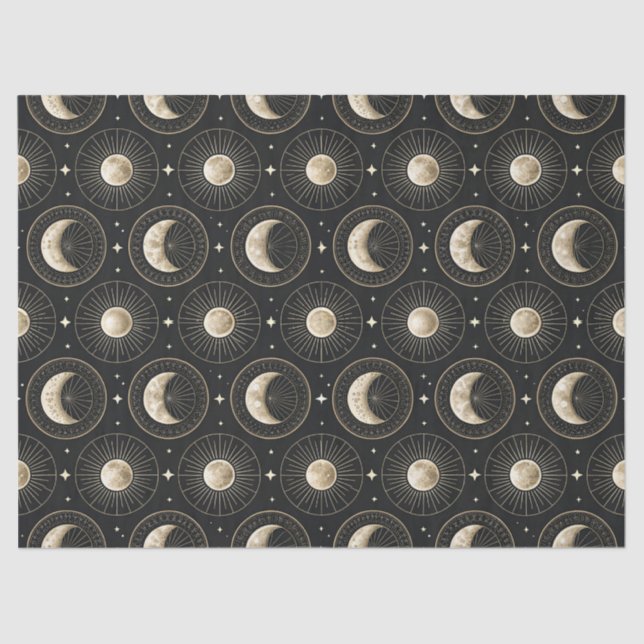 Papier Mousseline Celestial Moon Phase (5) (Recto)