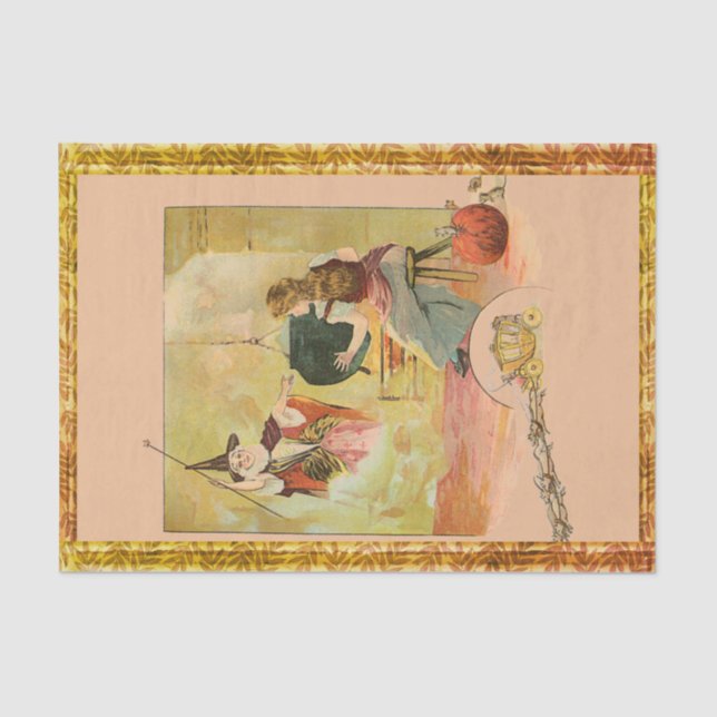 Papier Mousseline Cendrillon Et Sa Fée Dieu Mère (Recto)