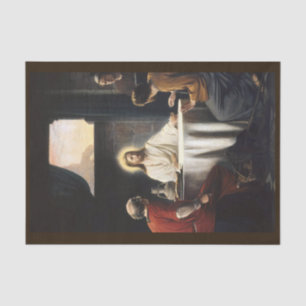 Papier Mousseline Cène à Emmaüs par Carl Bloch
