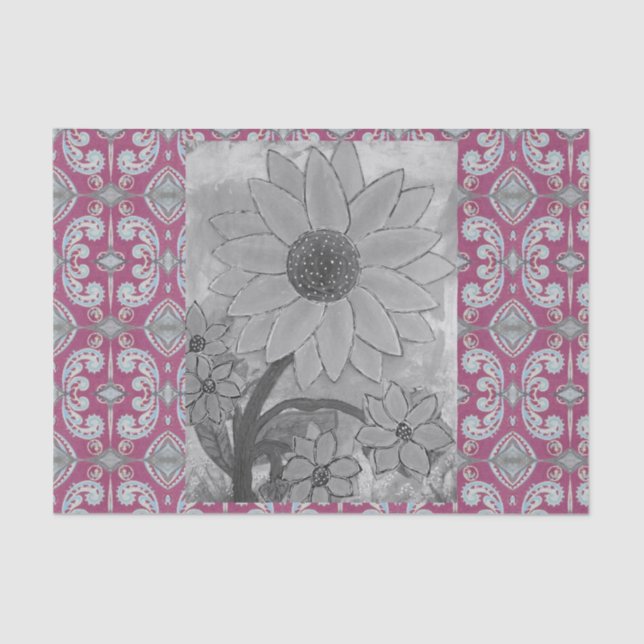 Papier Mousseline Centre Polkadot de tournesol (Recto)