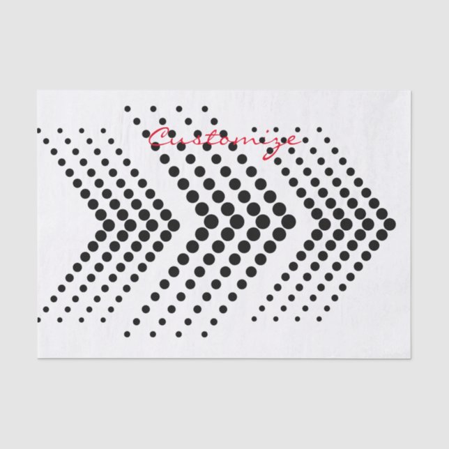 Papier Mousseline Cercle demi-ton Abstrait Zigzag Chevron (Recto)