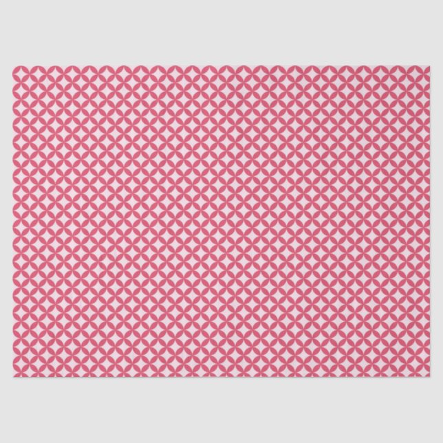 Papier Mousseline Cercles abstraits roses (Recto)
