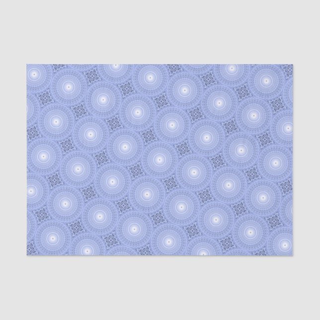 Papier Mousseline Cercles bleus tourbillonner motif (Recto)