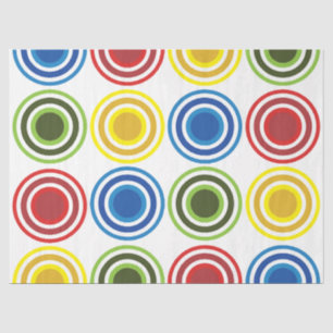 Papier Mousseline Cercles concentrés colorés Anniversaire