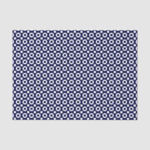 Papier Mousseline Cercles d'interverrouillage bleu rétro Motif géomé