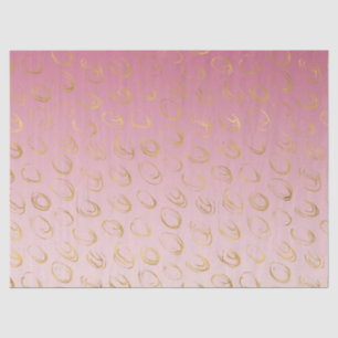 Papier Mousseline Cercles Pink Ombre Gold Chic