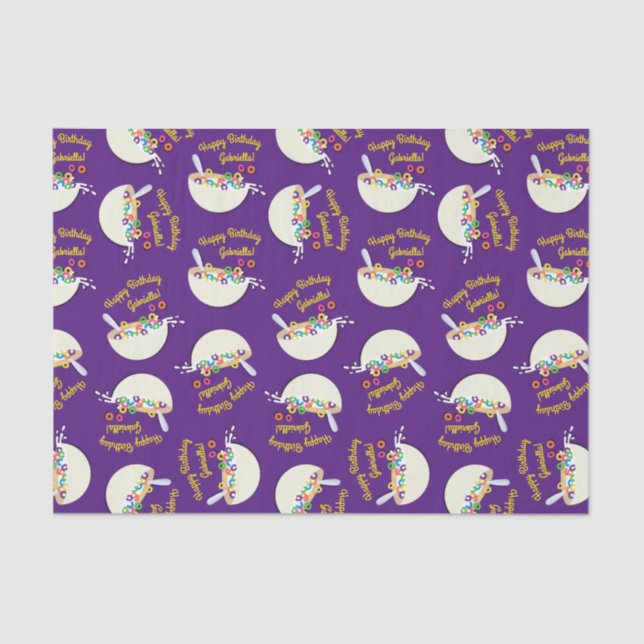 Papier Mousseline Cereal Bowl Enfants Slepover Anniversaire fête mig (Recto)