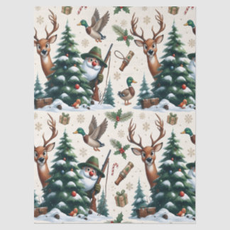 Papier Mousseline Cerfs, Canards & Chasseur