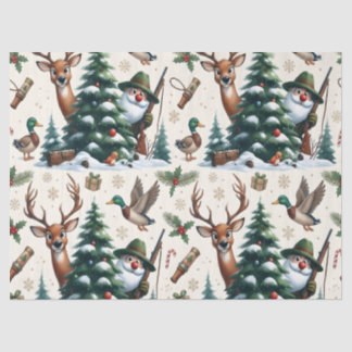 Papier Mousseline Cerfs, Canards & Chasseur