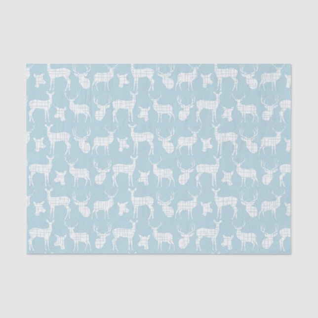 Papier Mousseline Cerfs communs rustiques de silhouette sur le (Recto)