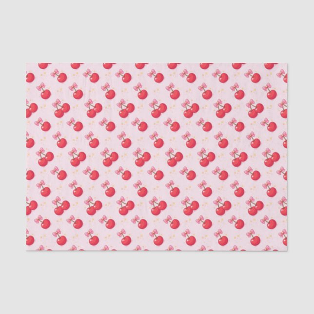 Papier Mousseline Cerises (Recto)