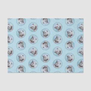Papier Mousseline Cesky Terrier Peinture Cute Original Animal de Com