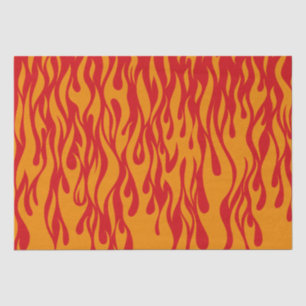 Papier Mousseline C'est Lit Fun Rouge & Orange Flames Motif
