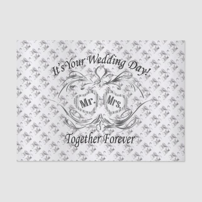 Papier Mousseline C'est ton mariage - Argent (Recto)