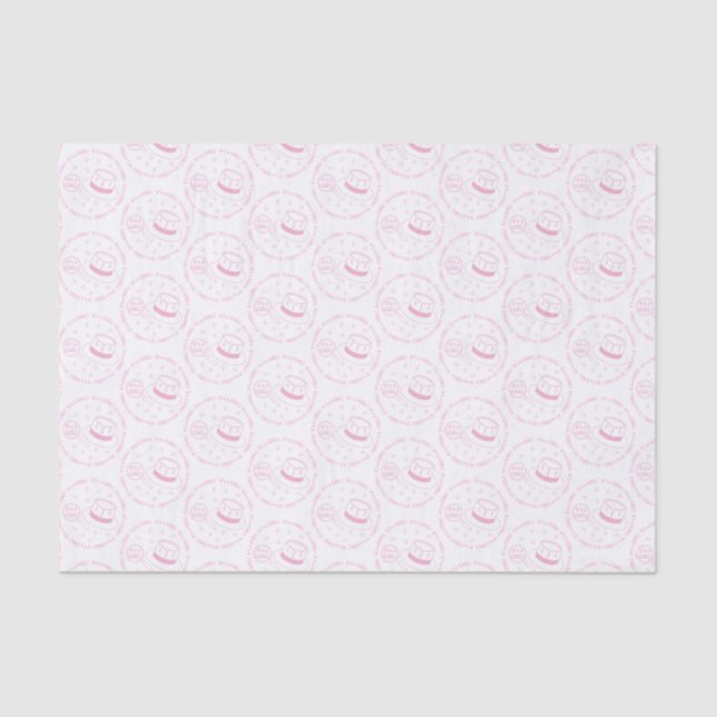 Papier Mousseline C'est une fille ! faire-part (Recto)