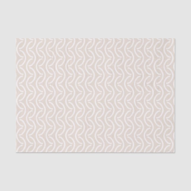 Papier Mousseline Chaîne Oatmeal Déformée Moderne (Recto)