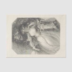 Papier Mousseline Chakespeare noir et blanc de Titania de découpage