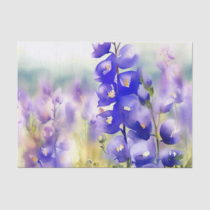 Papier Mousseline Champ de fleurs-Monkshood (B) Aquarelle