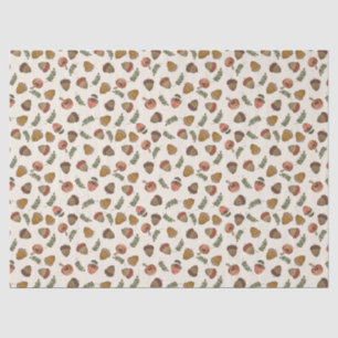 Papier Mousseline Champignon d'automne saisonnier et Acorns