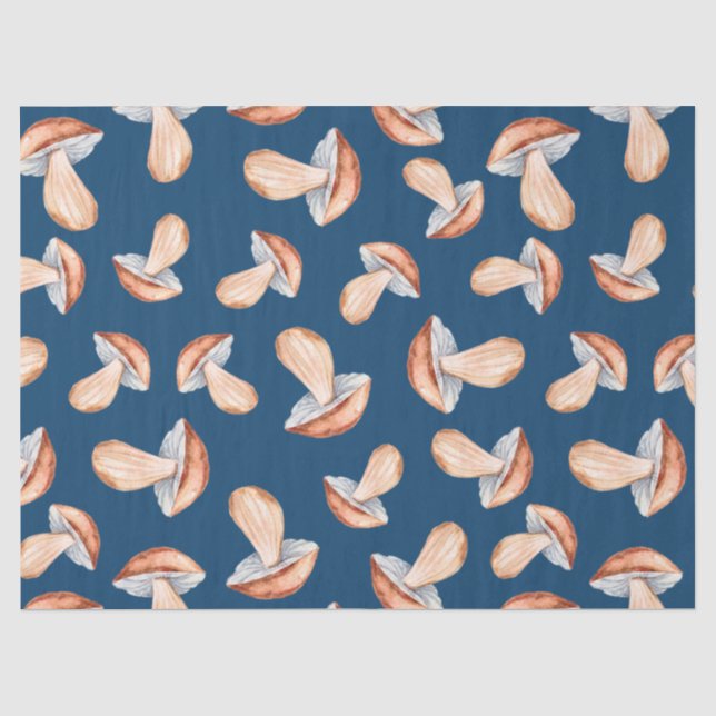 Papier Mousseline Champignons bleus (Recto)
