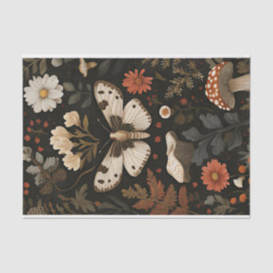 Papier Mousseline Champignons et fleurs d'automne Découpage d'automn