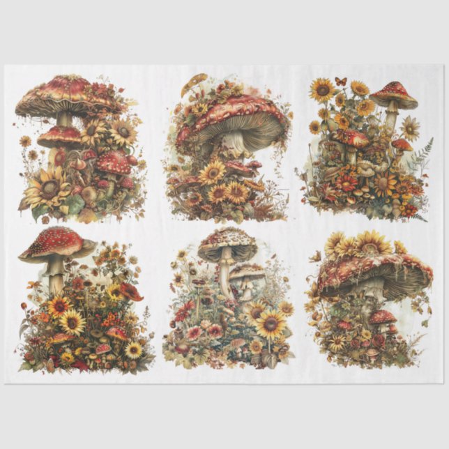 Papier Mousseline Champignons magiques (Recto)