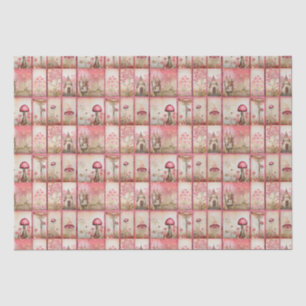 Papier Mousseline Champignons roses