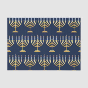 Papier Mousseline Chanoukah menorah