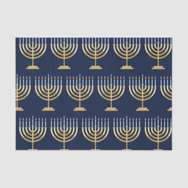 Papier Mousseline Chanoukah menorah (Recto)