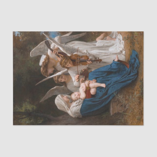 Papier Mousseline Chanson des anges de William-Adolphe Bouguereau B (Recto)
