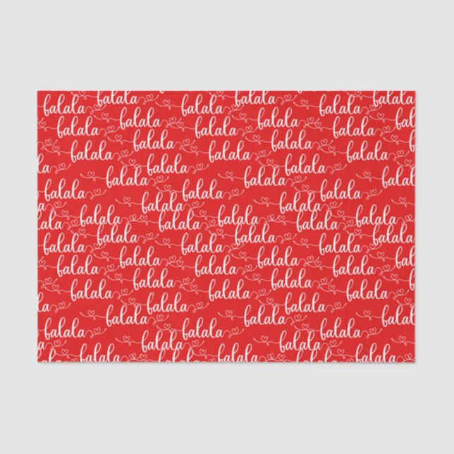 Papier Mousseline Chansons de Noël Rouge (Recto)