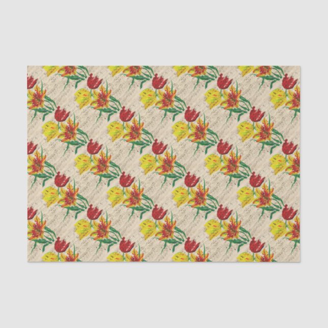 Papier Mousseline chansons de tulipe (Recto)