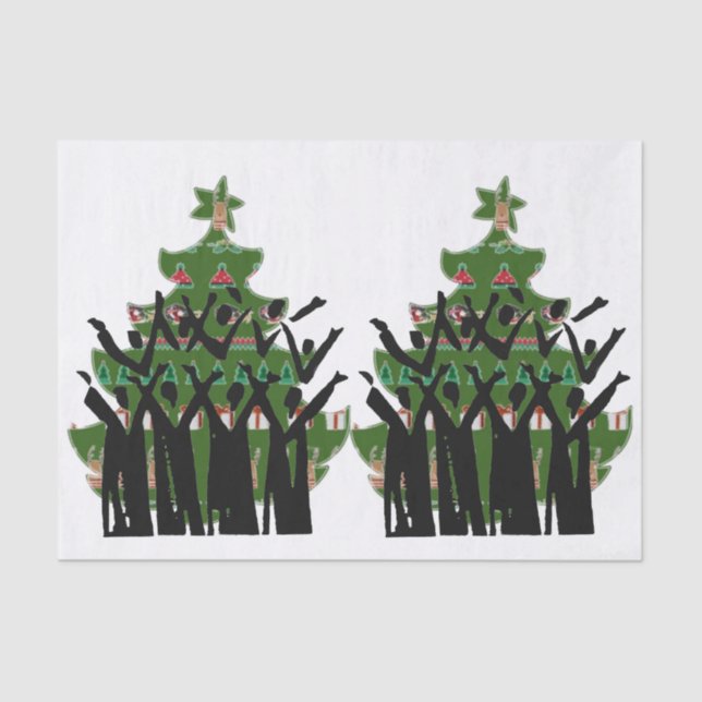 Papier Mousseline Chanter Musique de Noël Chanteurs chanteuses Gospe (Recto)