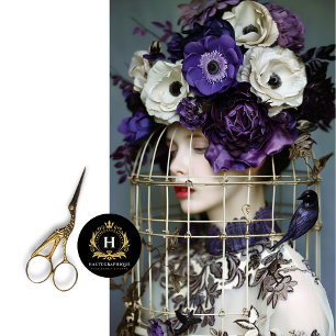 Papier Mousseline Chapeau à cage à oiseaux vintage découpage floral