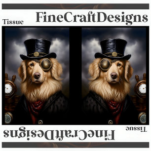 Papier Mousseline Chapeau Steampunk pour Retriever doré Découpage RL